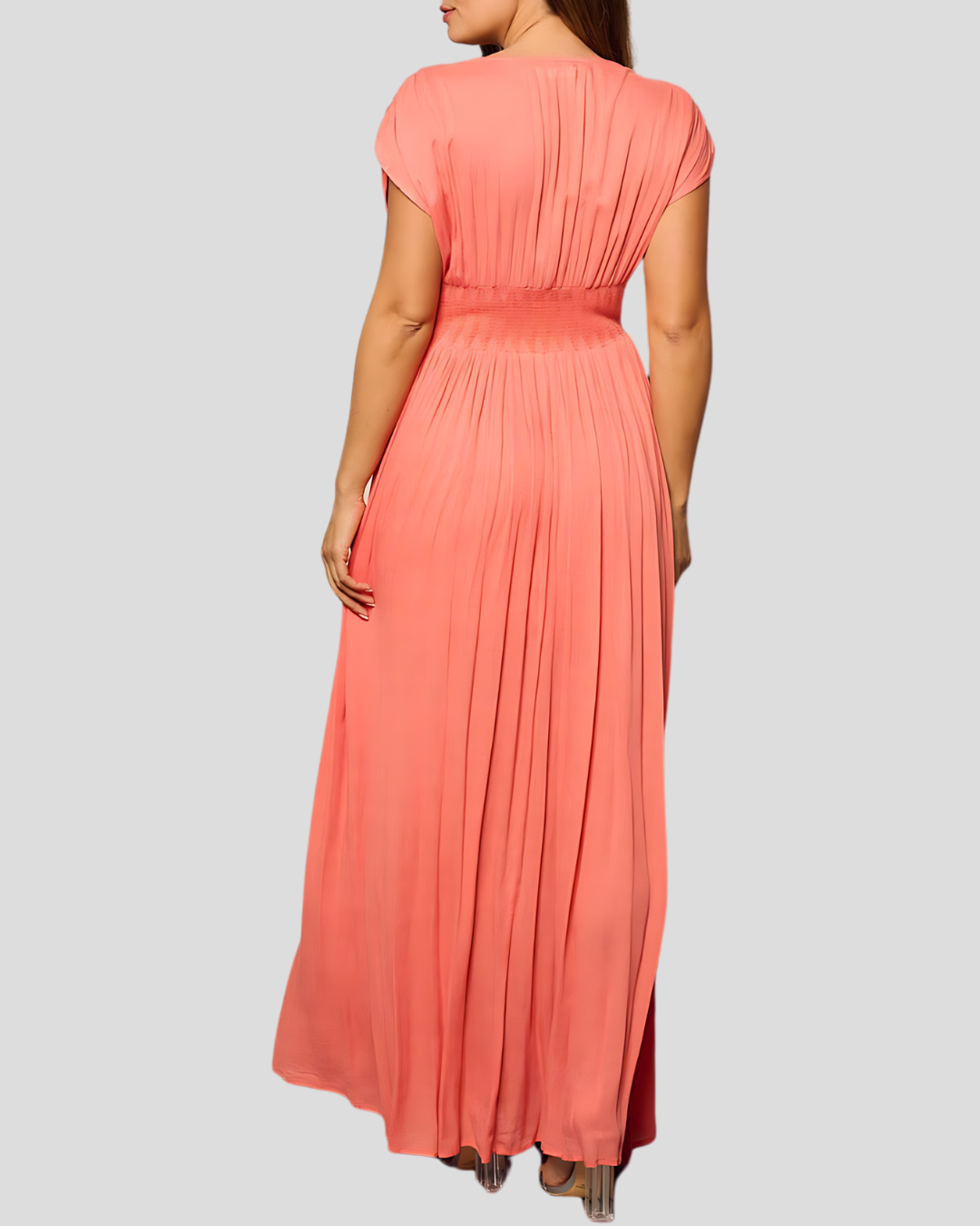 Georgina Ocean Coral Maxi Dress