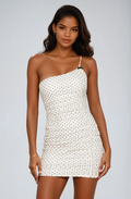 GiGi One Shoulder Polka Dot Mini Dress