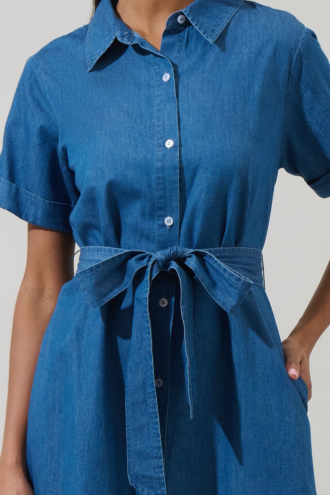 Gracey Denim Button Down Mini Dress