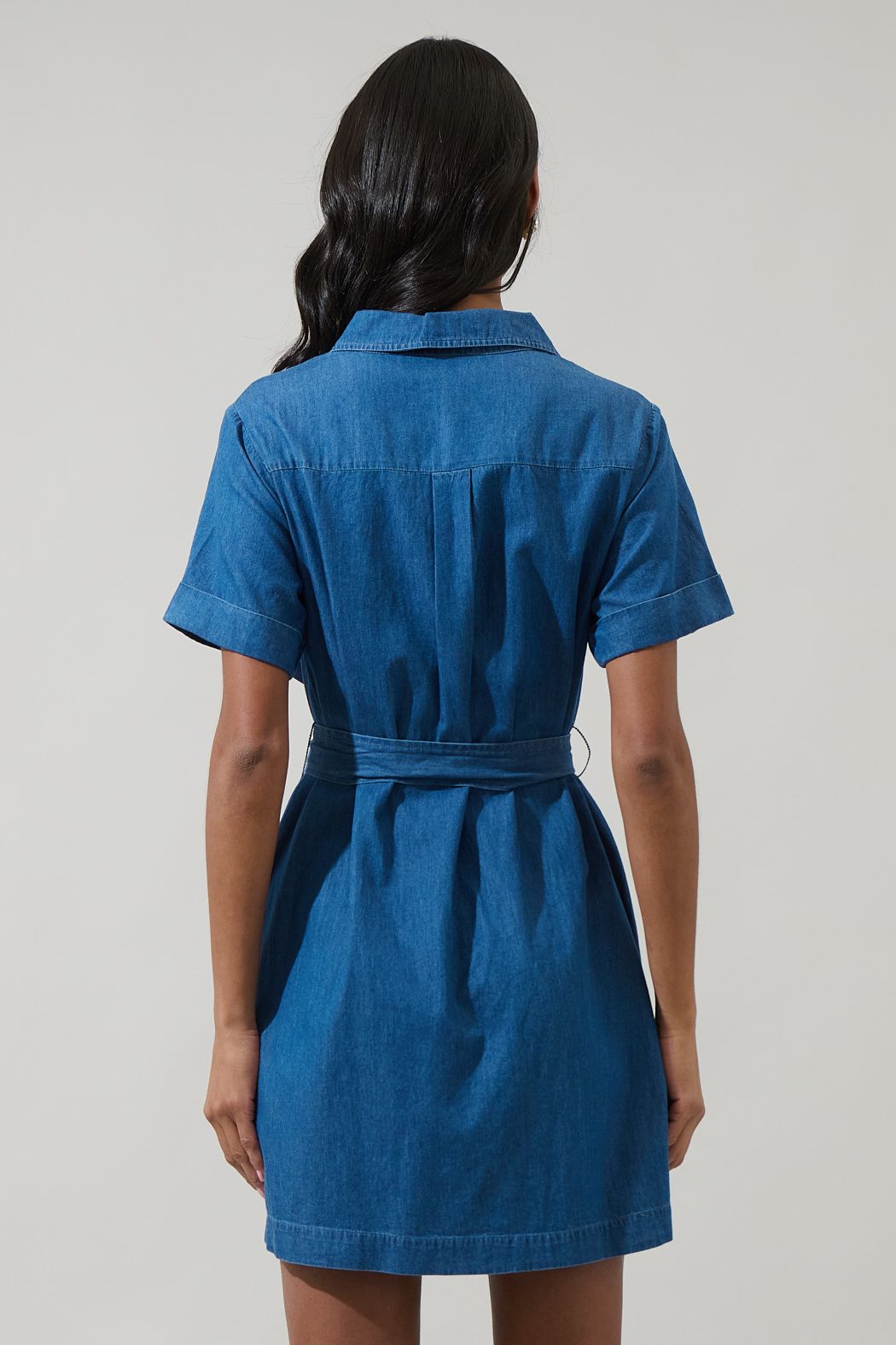 Gracey Denim Button Down Mini Dress