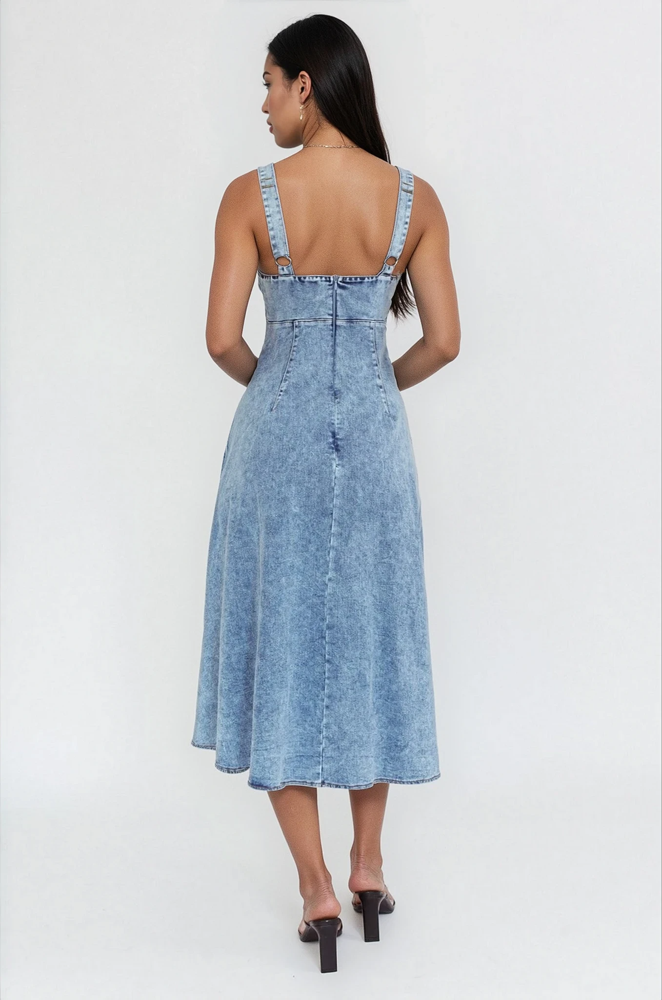 Greta Denim Midi Dress