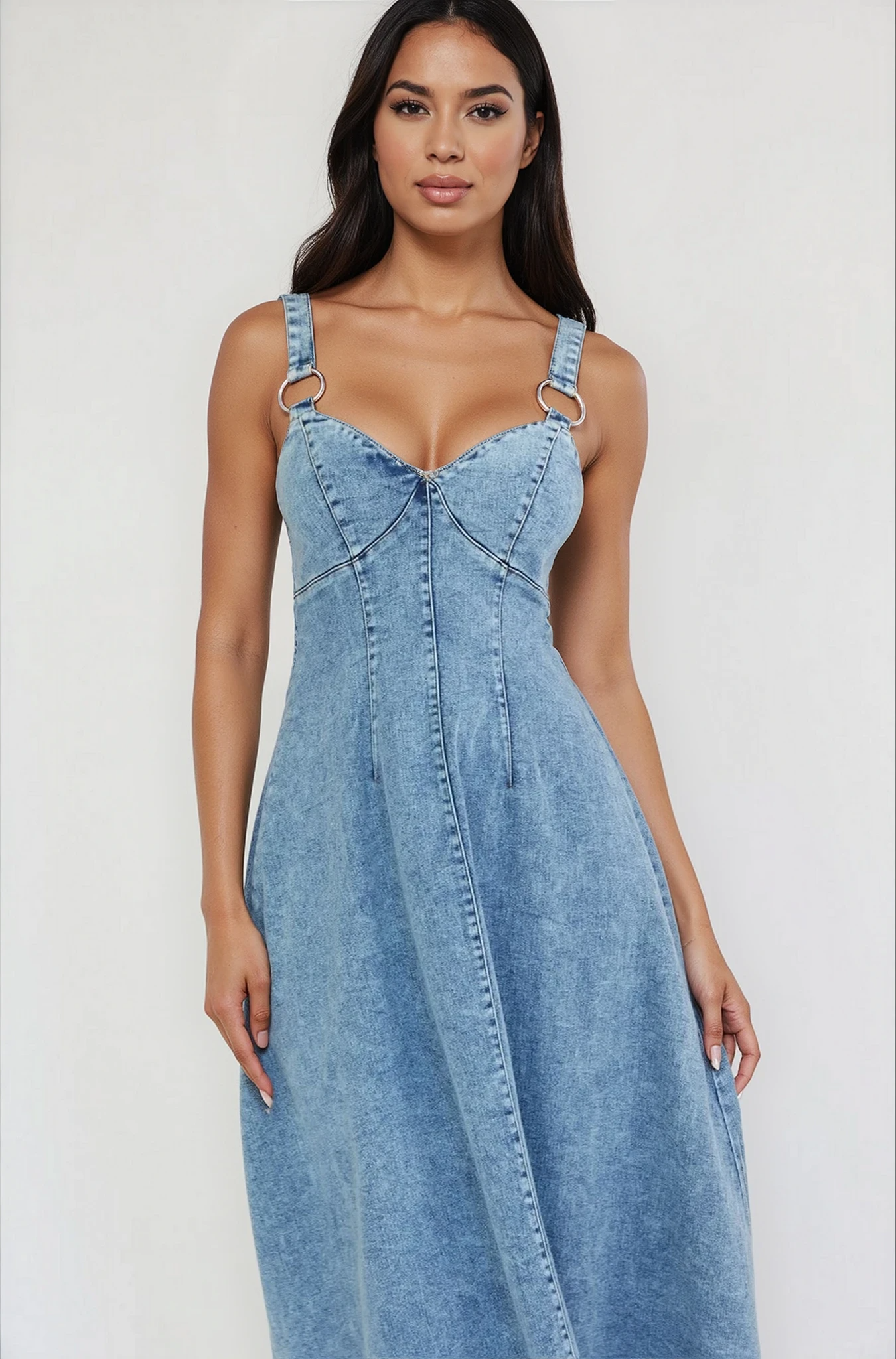 Greta Denim Midi Dress