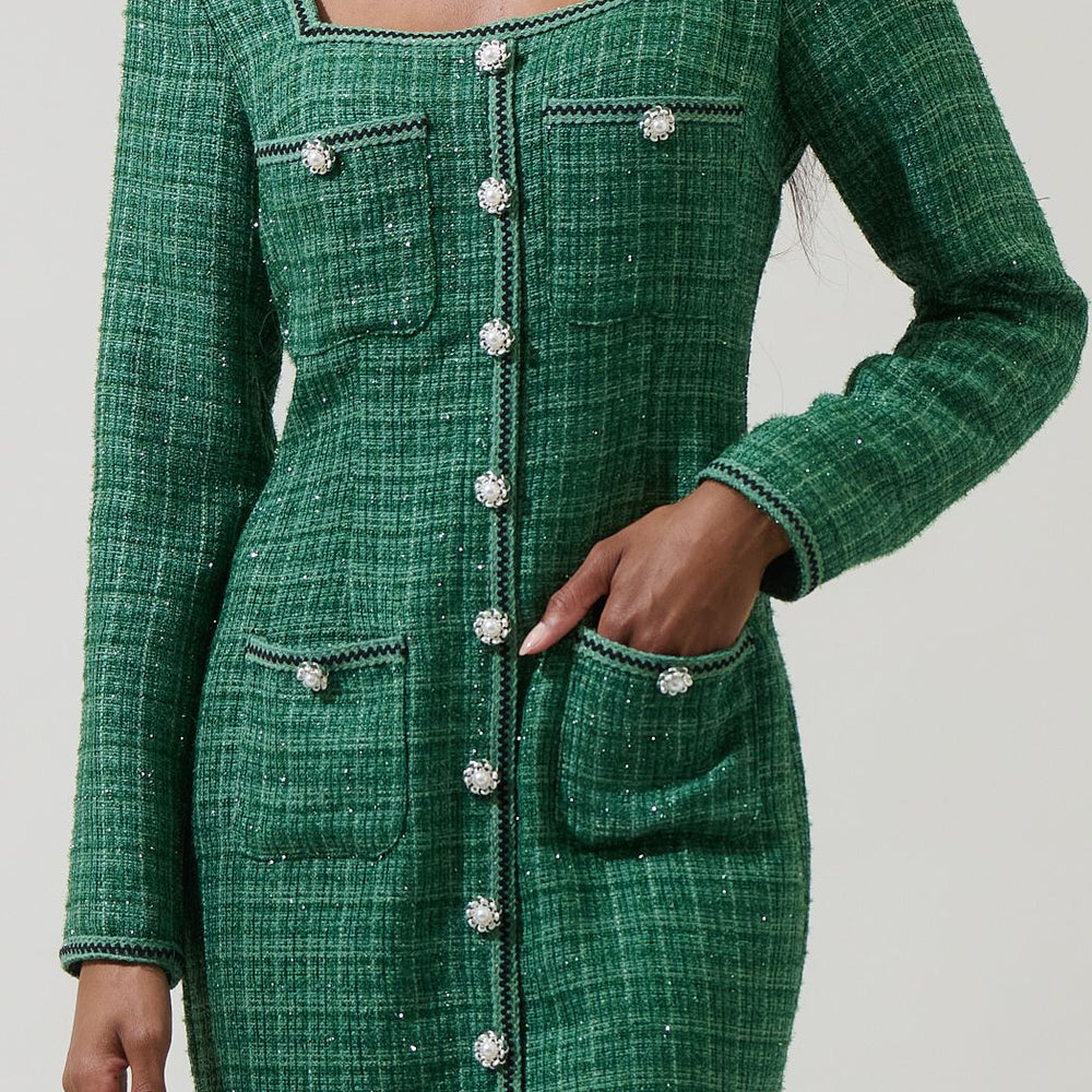 
                      
                        Haley Tweed Button Down Mini Dress
                      
                    