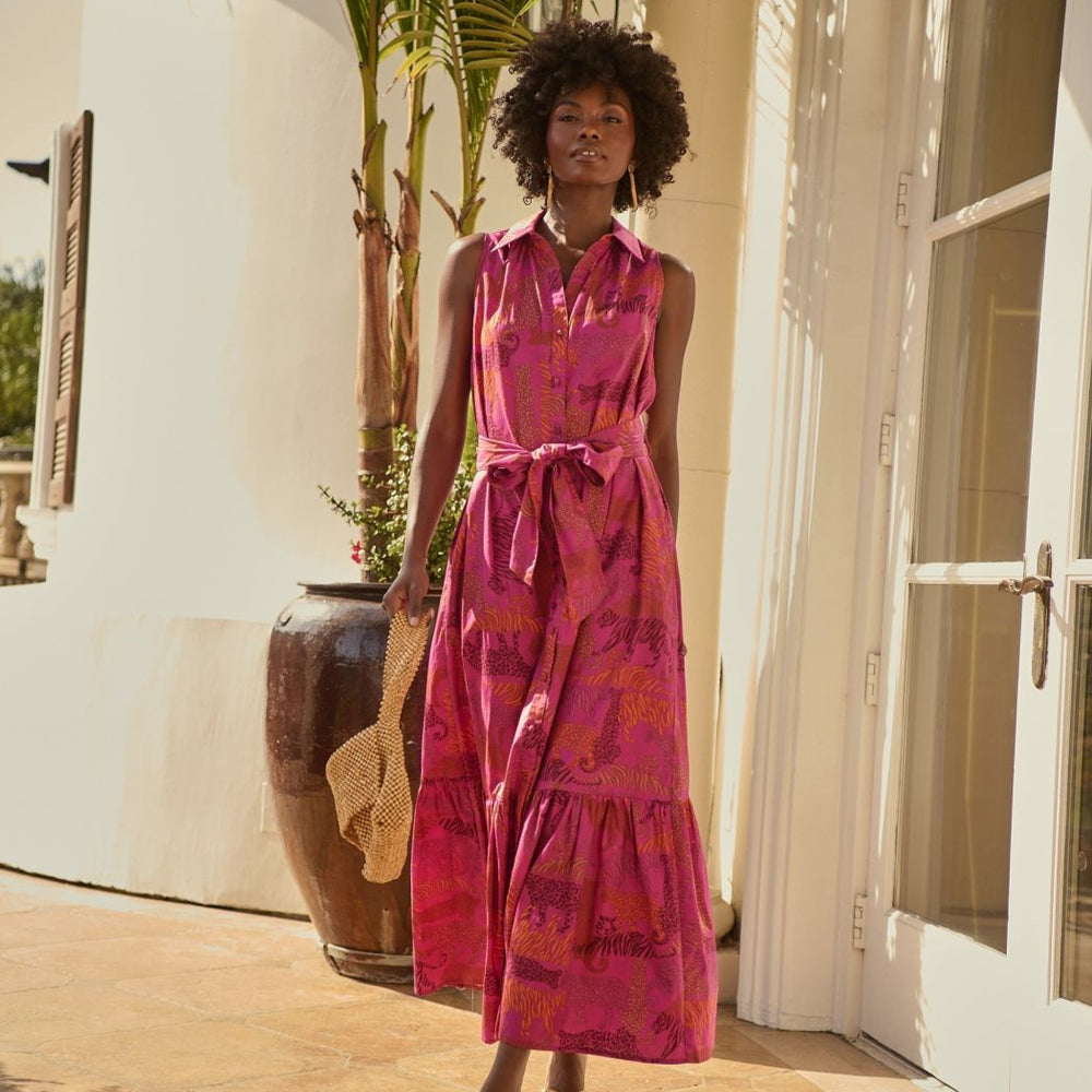 In the Jungle Cileah Collared Maxi Dress