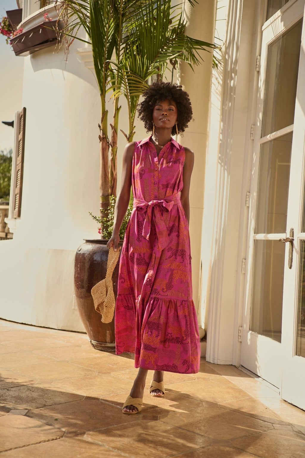 In the Jungle Cileah Collared Maxi Dress