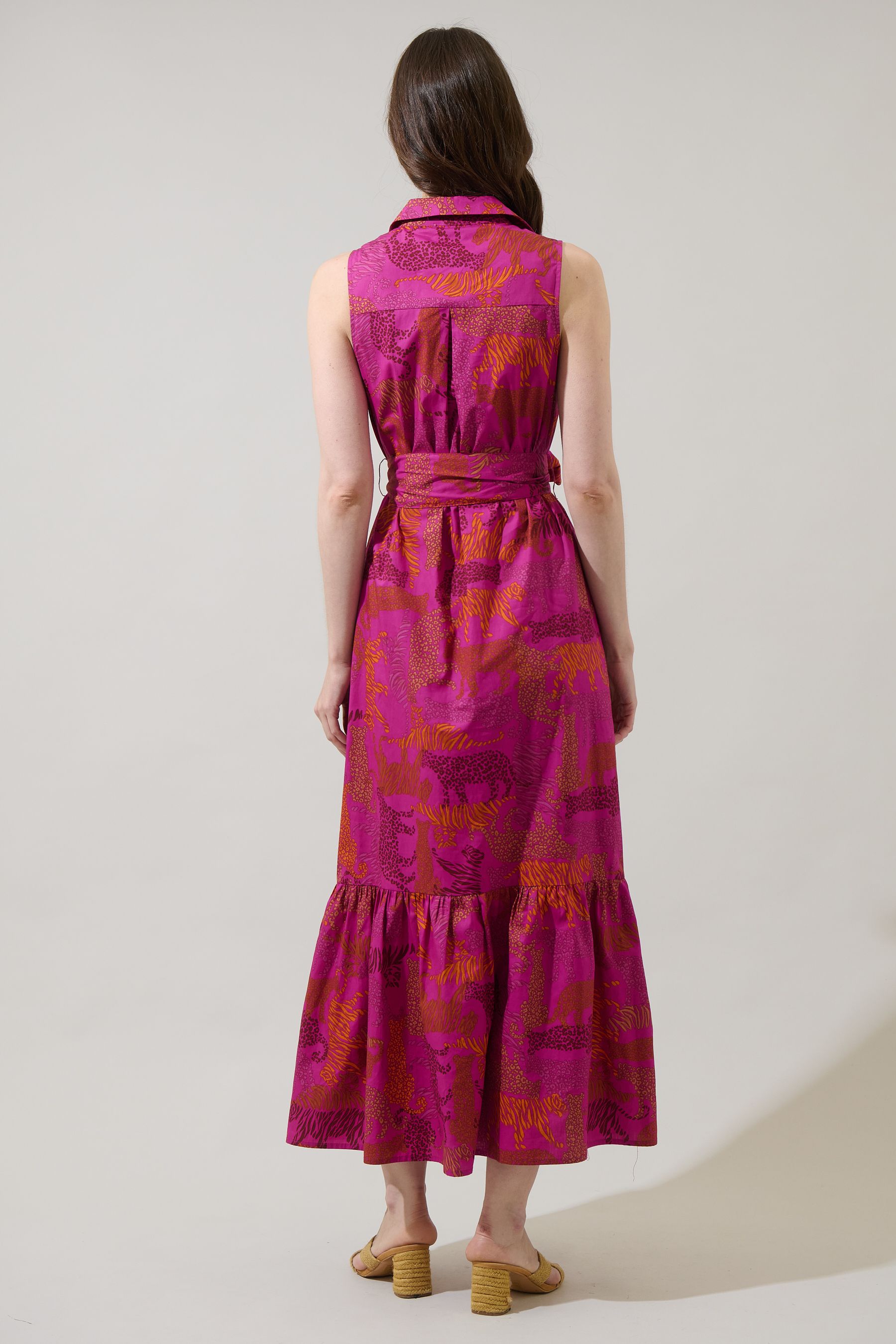 In the Jungle Cileah Collared Maxi Dress