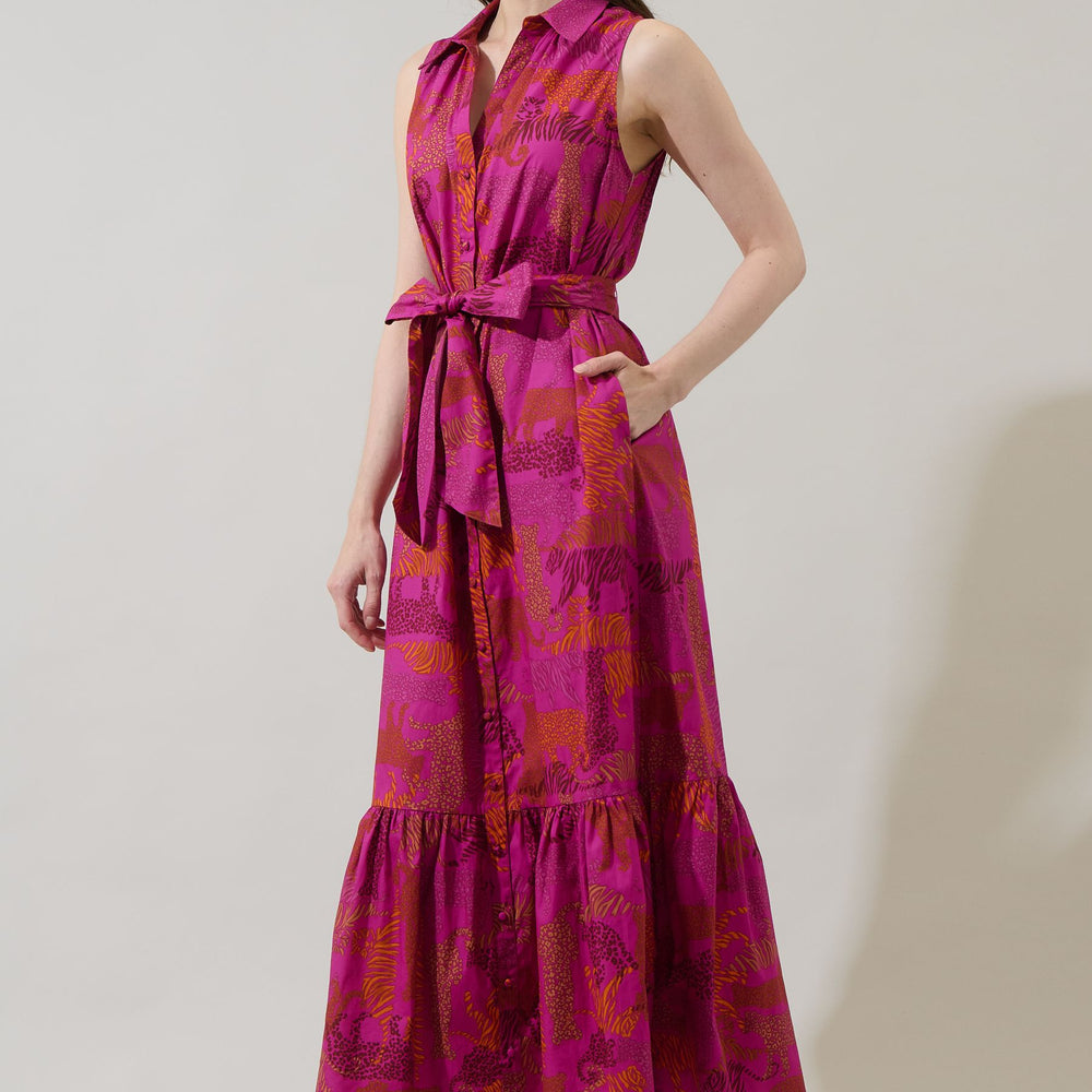 
                      
                        In the Jungle Cileah Collared Maxi Dress
                      
                    