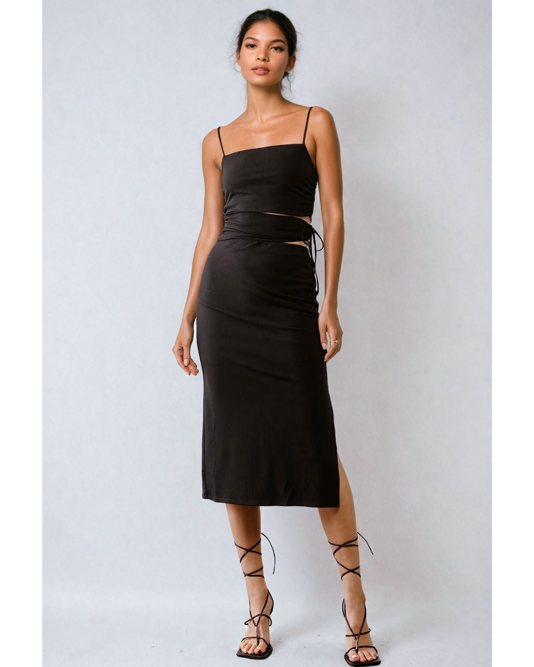 Izzy Cut-Out Strappy Midi Dress