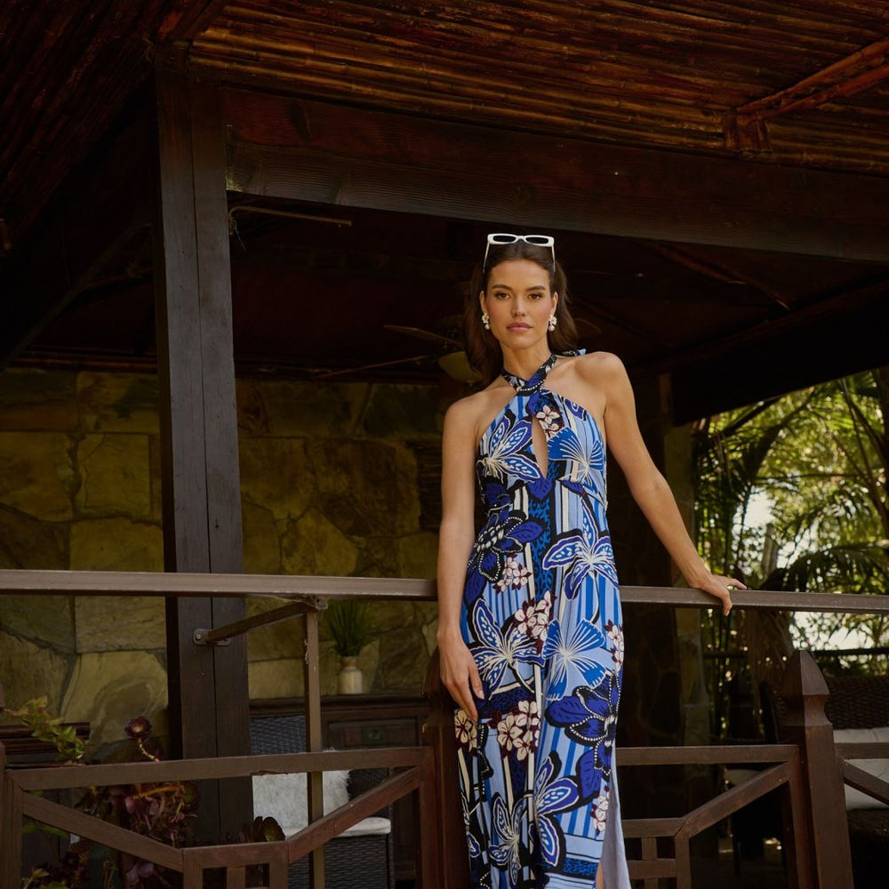 
                      
                        Jasmine Floral  Criss Cross Midi Dress
                      
                    