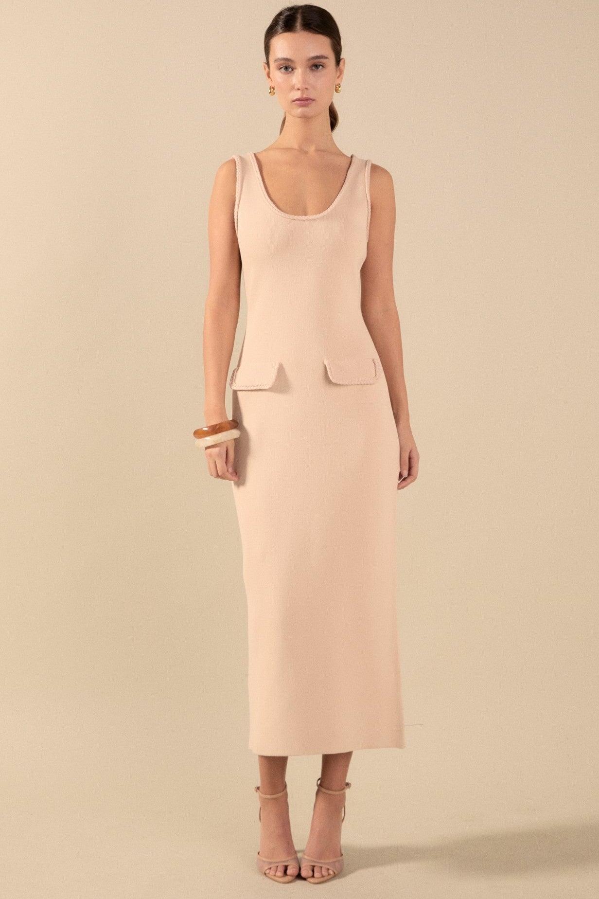 Jessa Braided Knit Maxi Dress