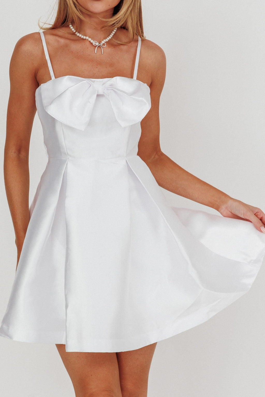 Kari Bow Tie Mini Dress