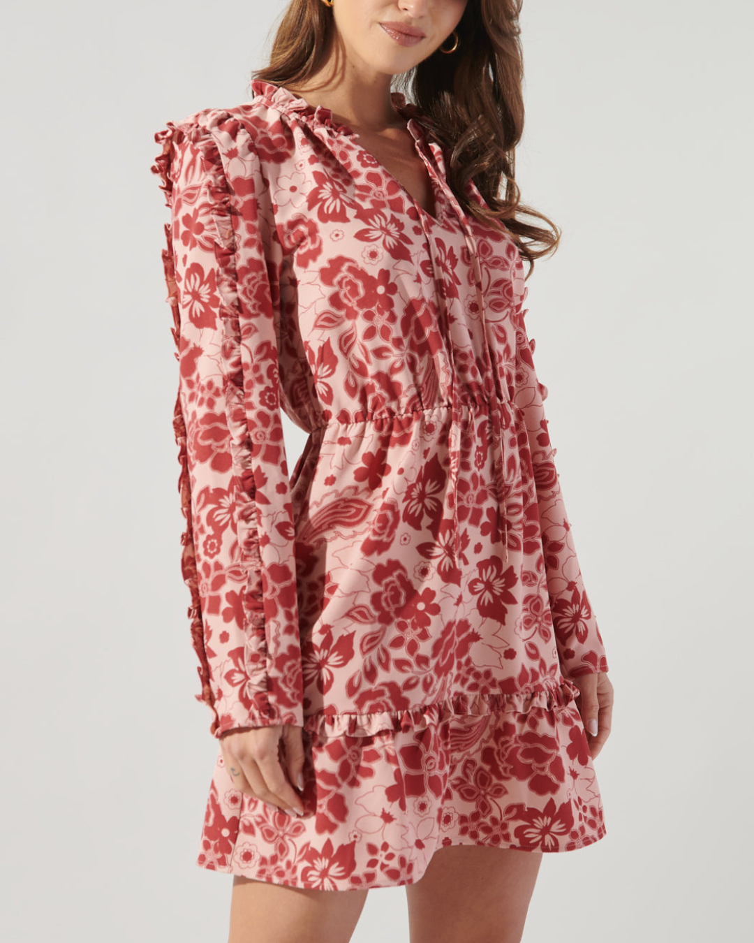 Karly Ruffle Frilled Shift Dress