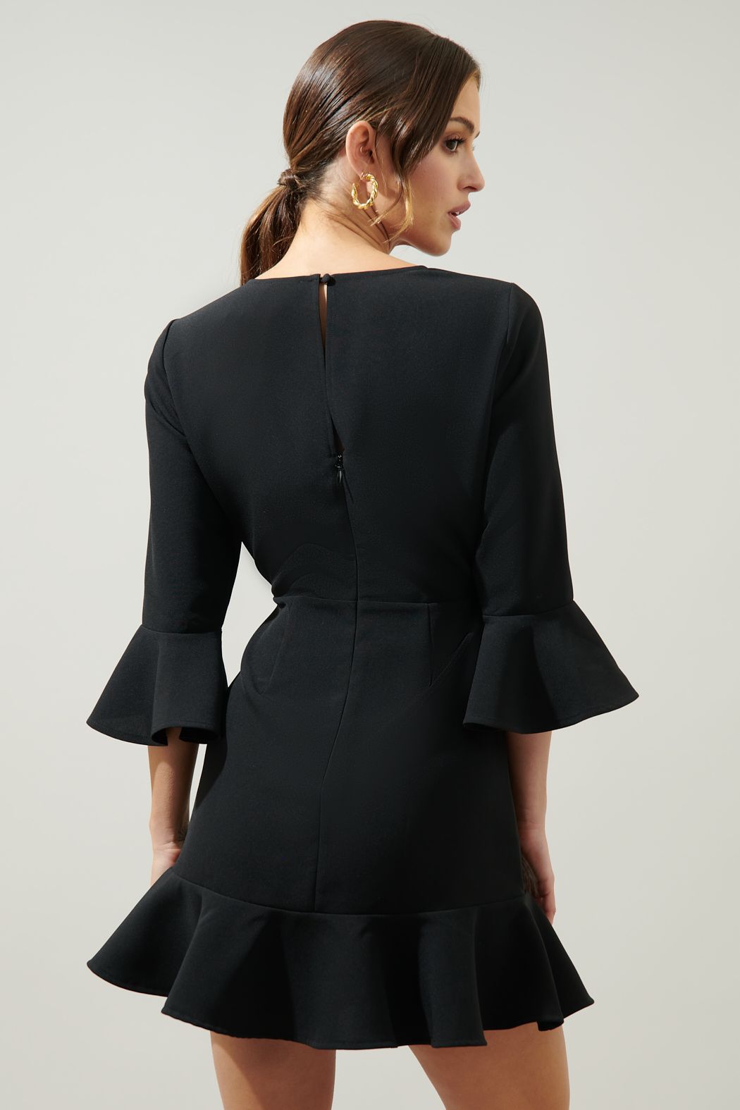 Katherine Ruffle Mini Dress