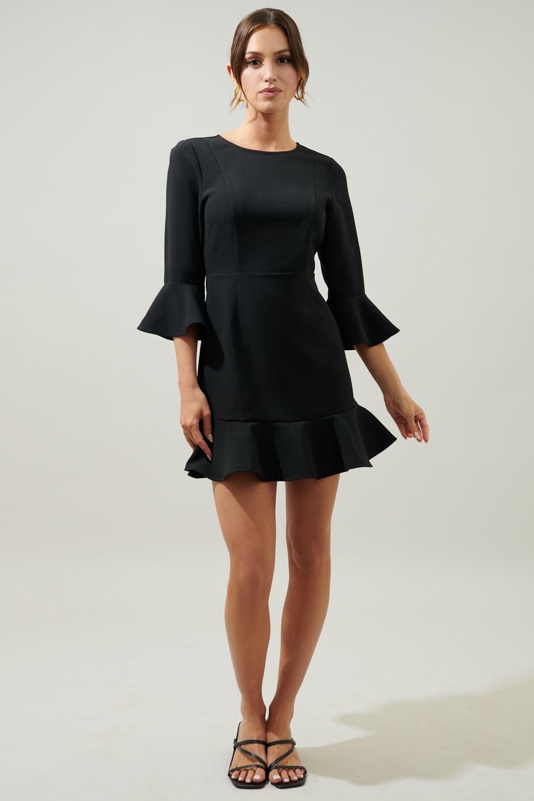 Katherine Ruffle Mini Dress