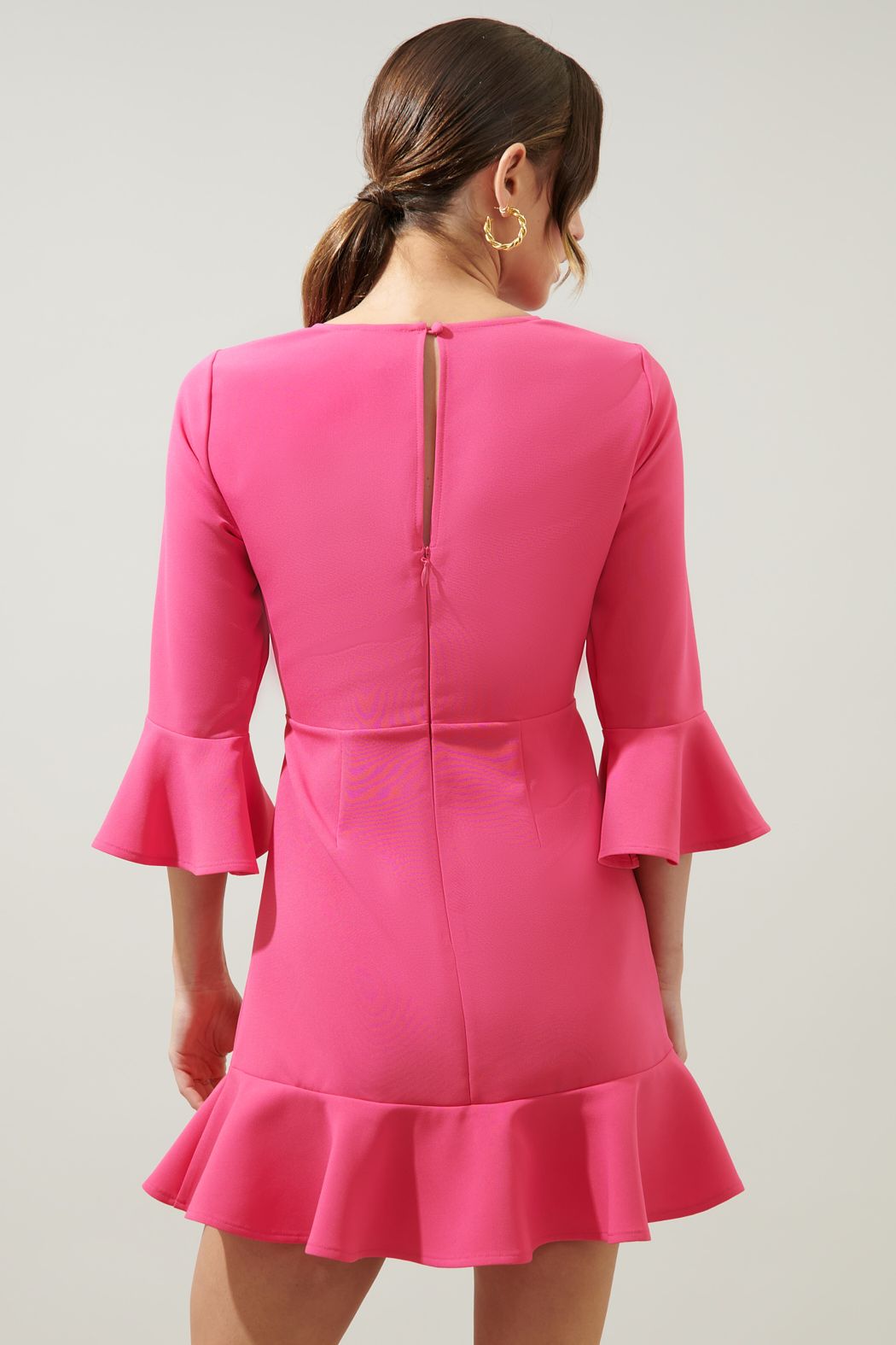 Katherine Ruffle Mini Dress