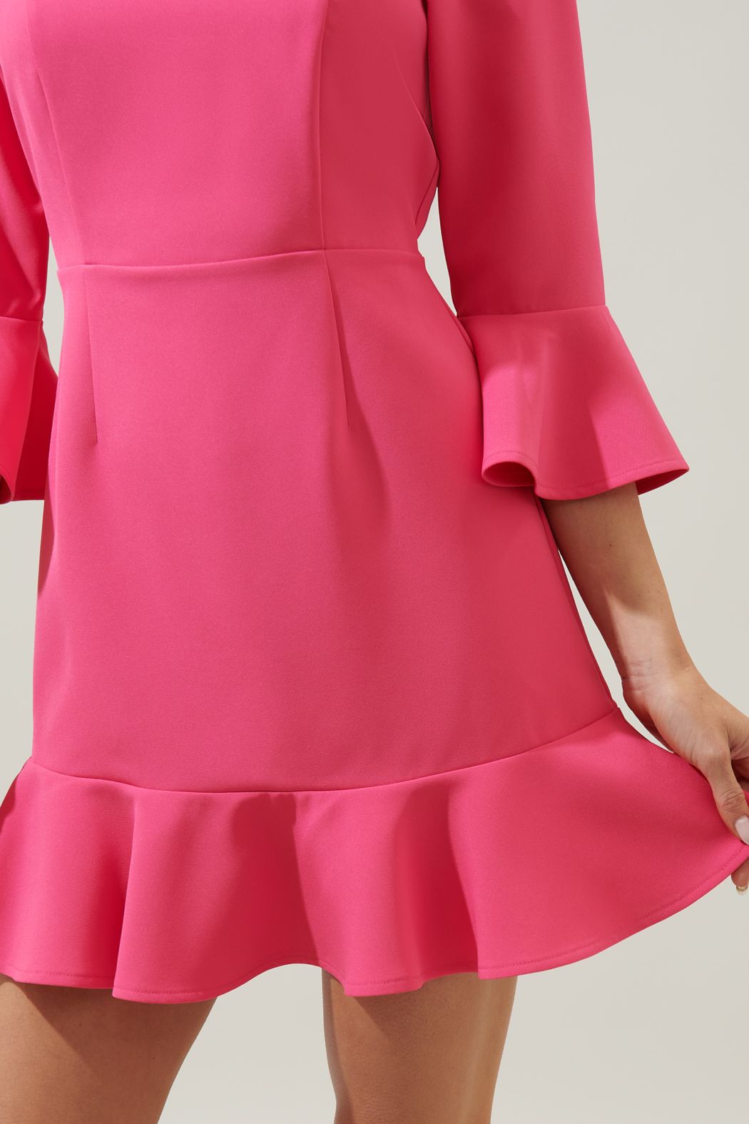 Katherine Ruffle Mini Dress