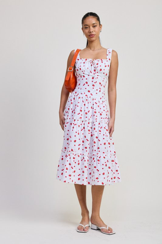 Katlin Poplin Midi A Line Dress