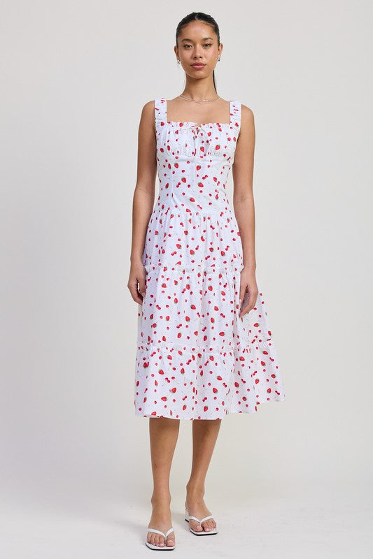 Katlin Poplin Midi A Line Dress