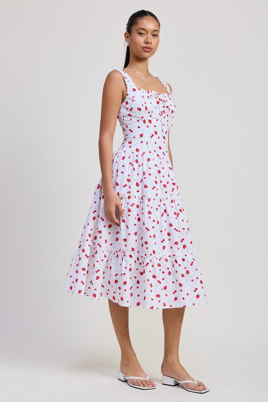 Katlin Poplin Midi A Line Dress
