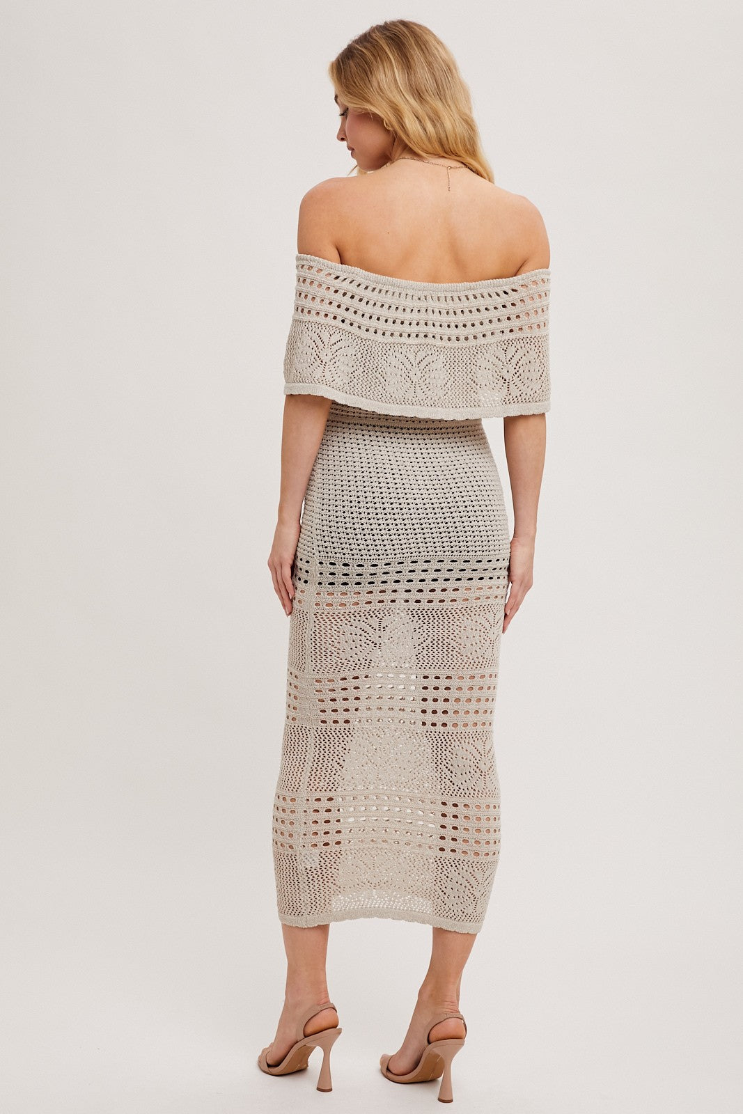 Kesha Beach Cover Up Off The Shoulder Knit Dress