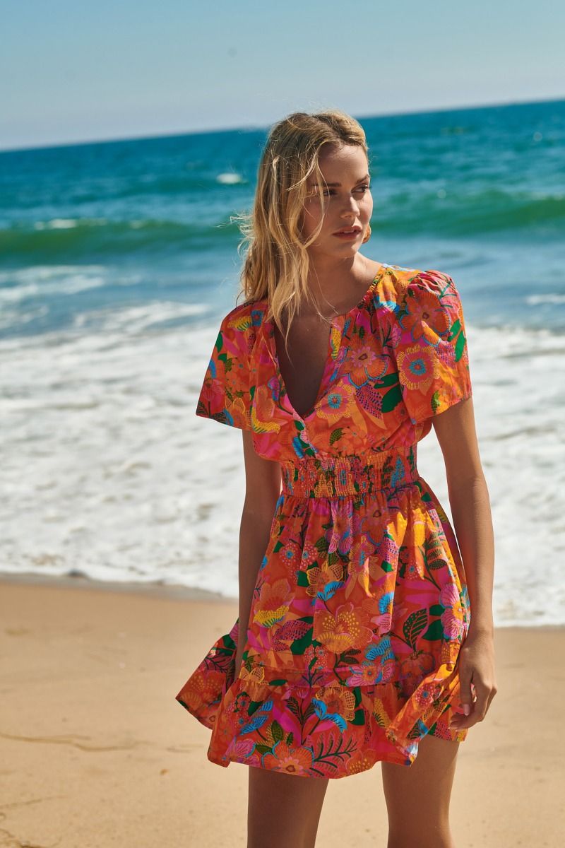 Lila Floral Mini Dress