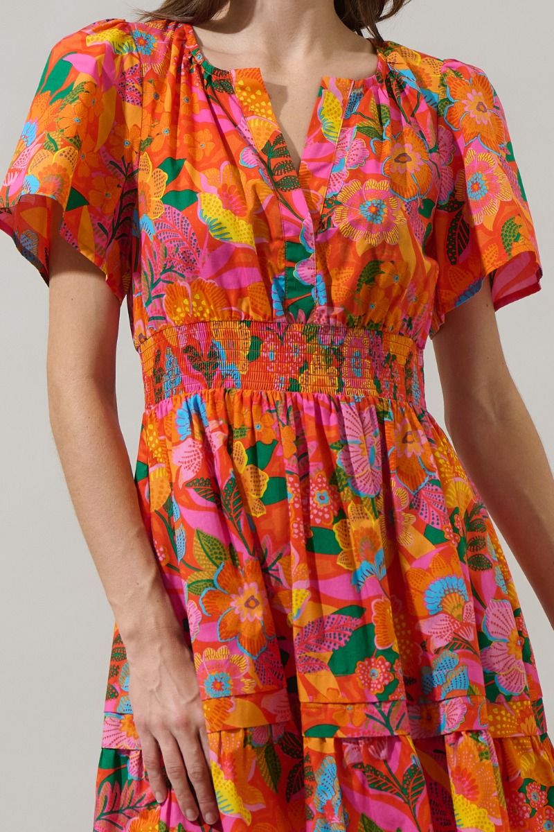 Lila Floral Mini Dress