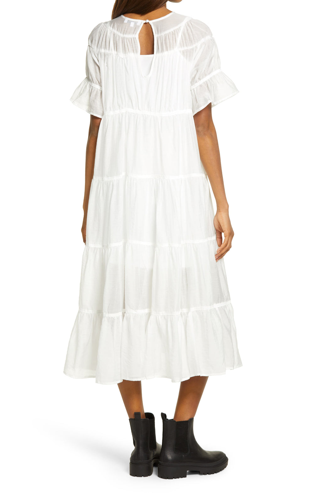 Lizzo Tiered Taffeta Dress