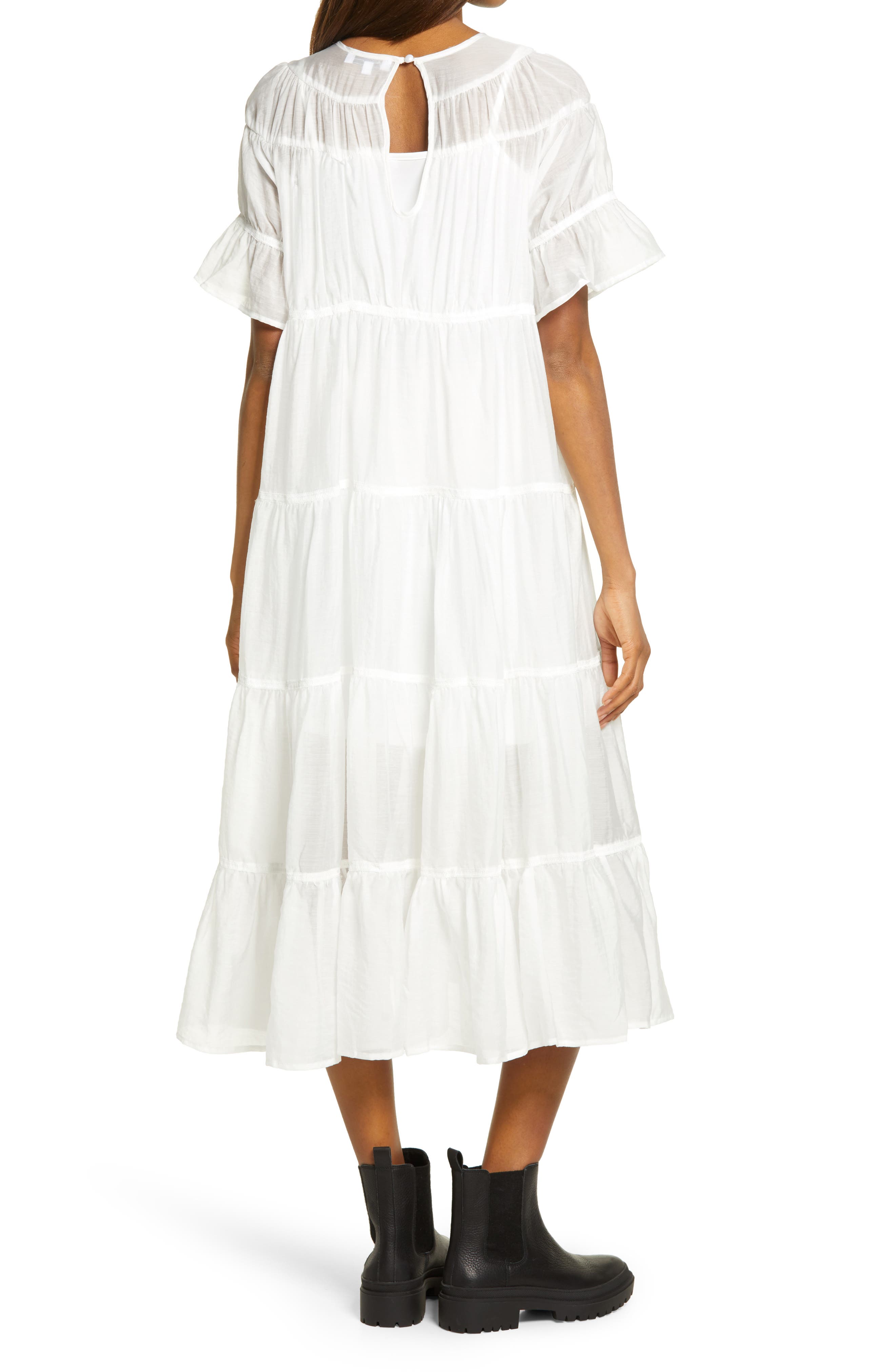 Lizzo Tiered Taffeta Dress