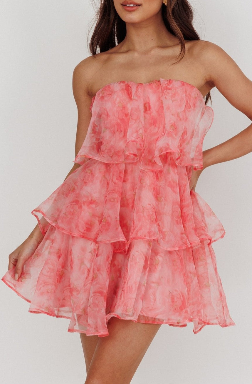 Lorena Sleeveless Chiffon Mini Dress