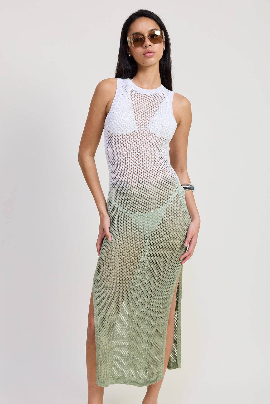 Lysa Open Back Crochet Dress