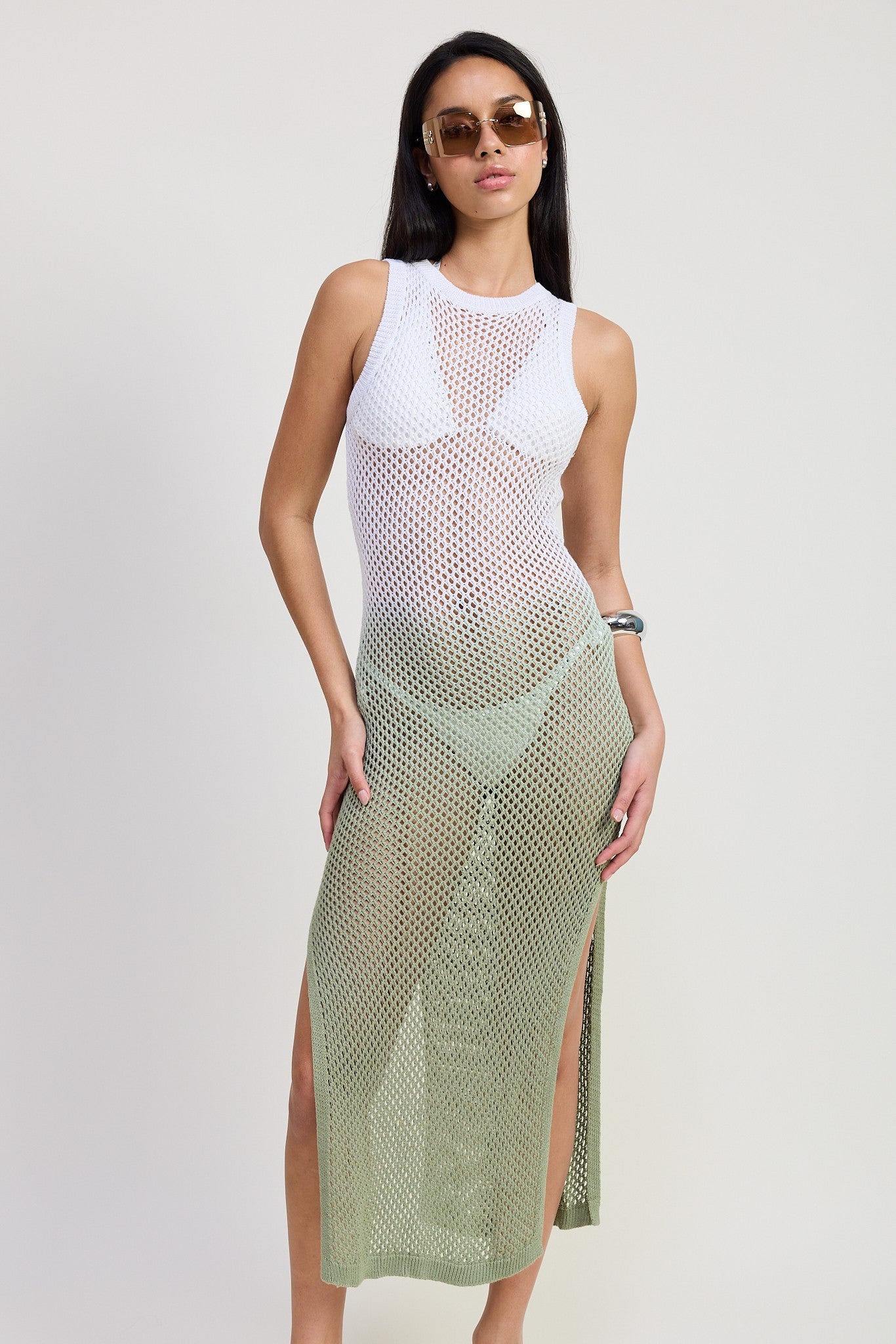 Lysa Open Back Crochet Dress