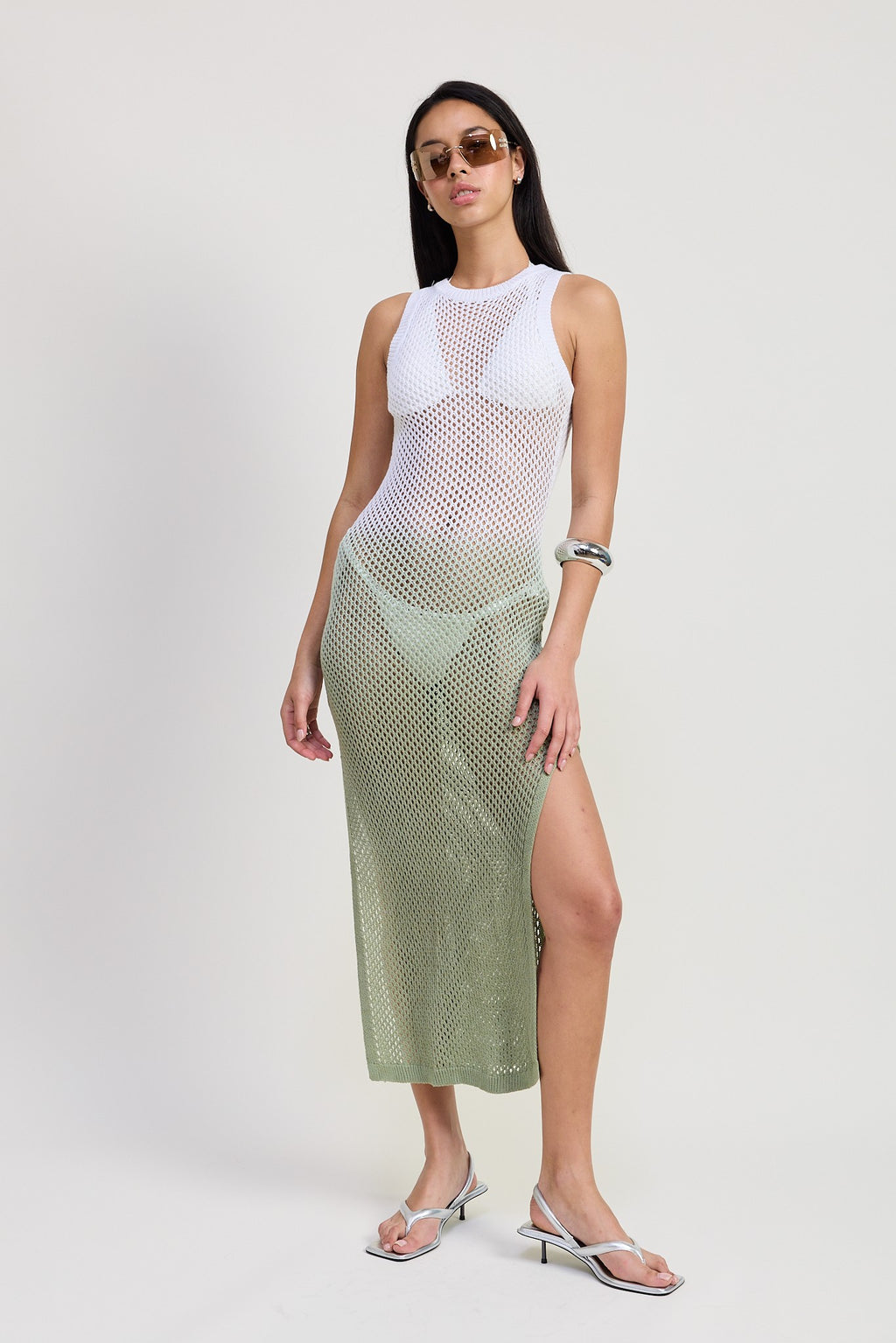 Lysa Open Back Crochet Dress