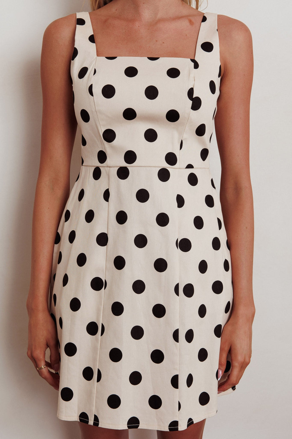 Mae Square Neck Polka Dot Mini Dress