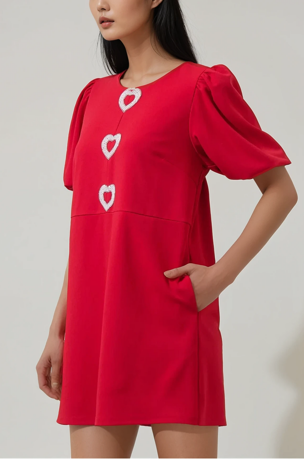 Marlo Heart Embellished Mini Dress