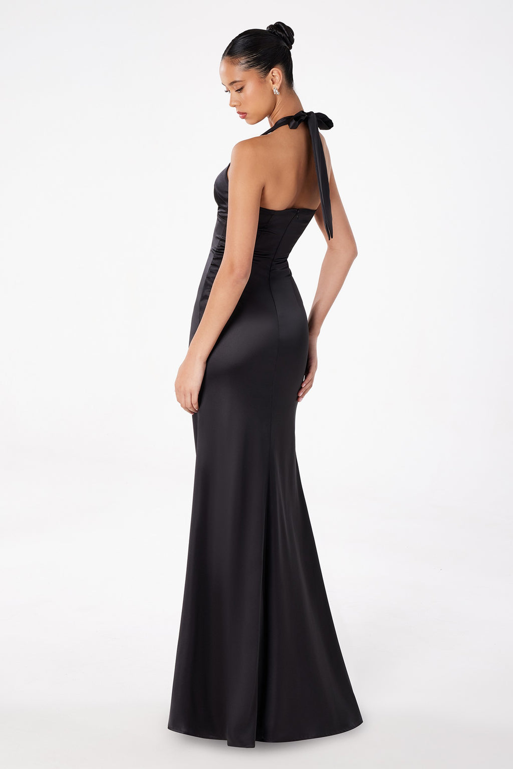 Melody Satin Halter Dress