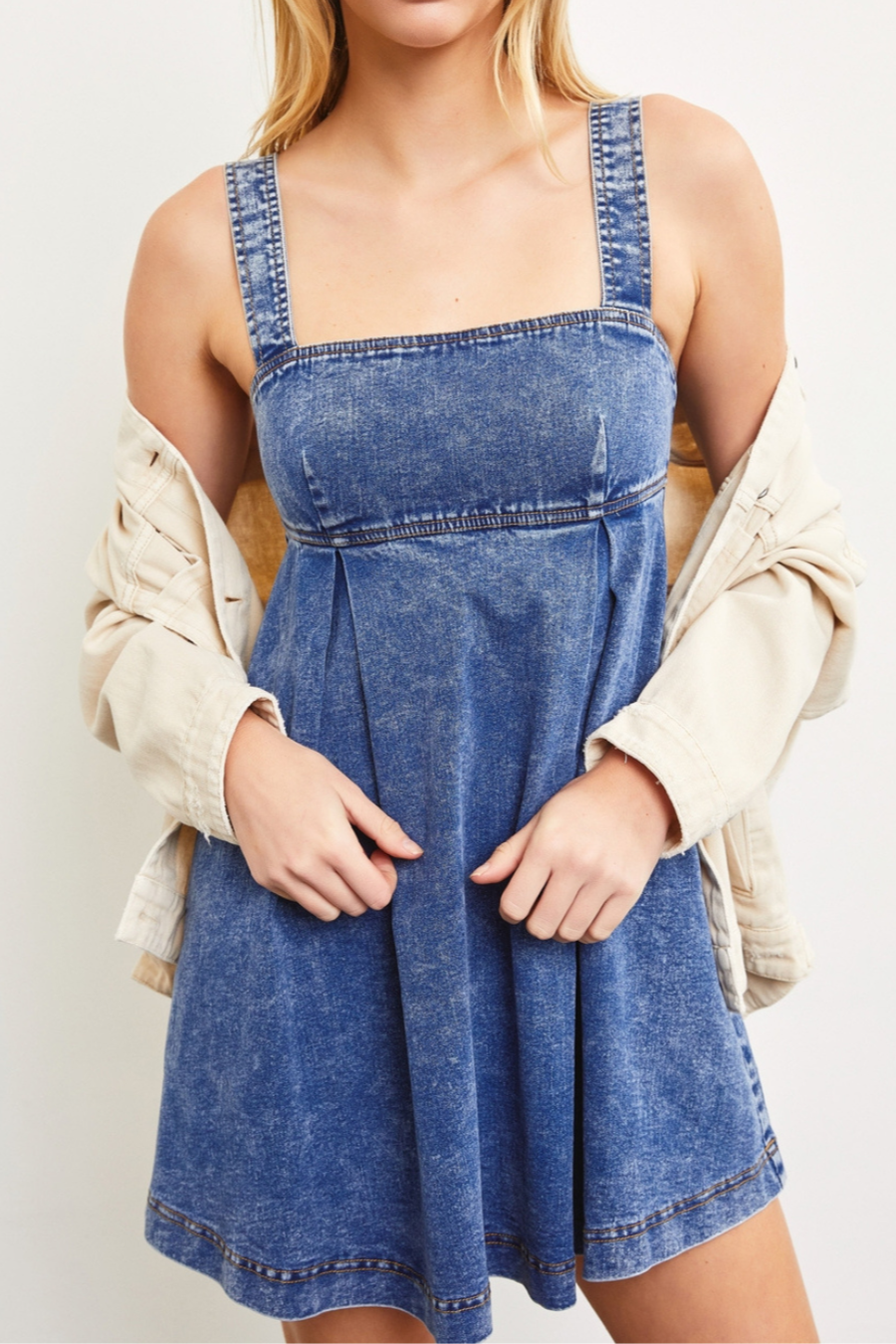 Natalia A-Line Denim Dress