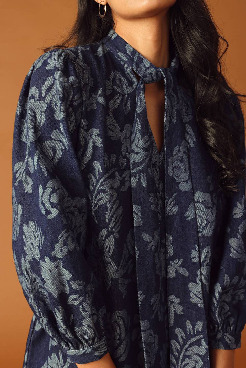 Nico Jacquard Denim Mini Dress