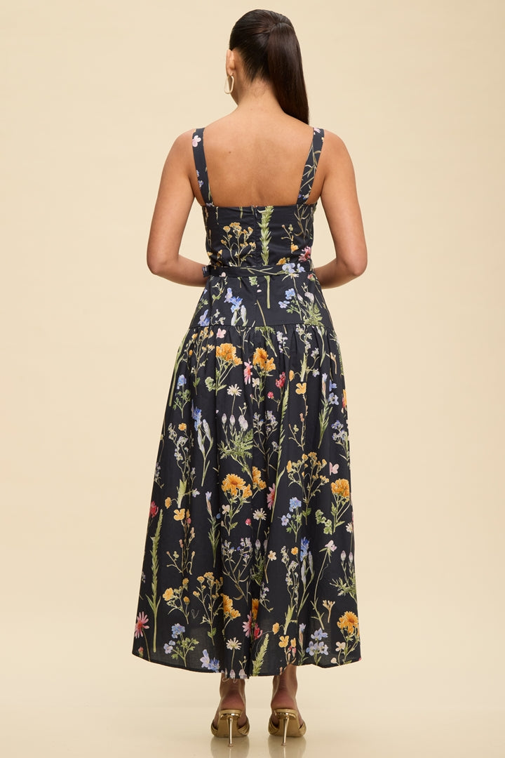 Nicola Garden Party Belted Midi Dress