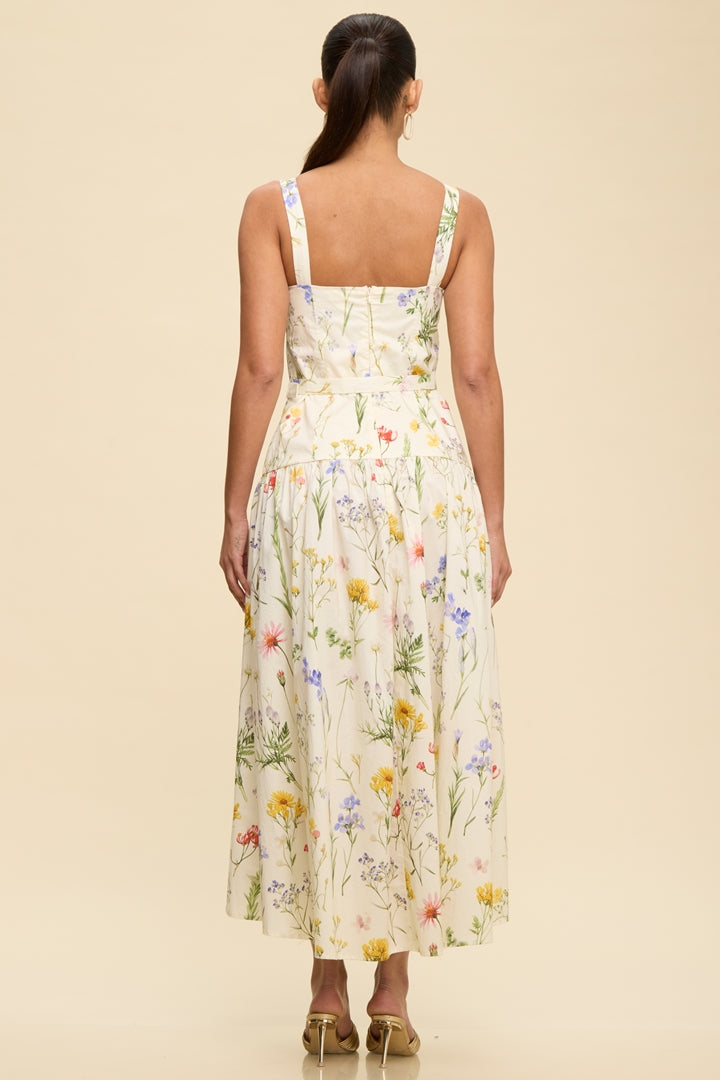 Nicola Garden Party Belted Midi Dress