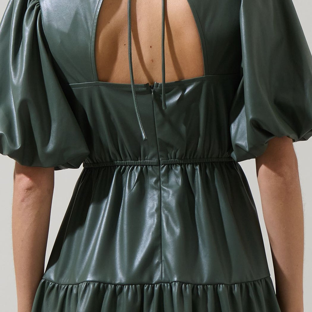 
                      
                        Nicole Leather May Tiered Mini Dress
                      
                    