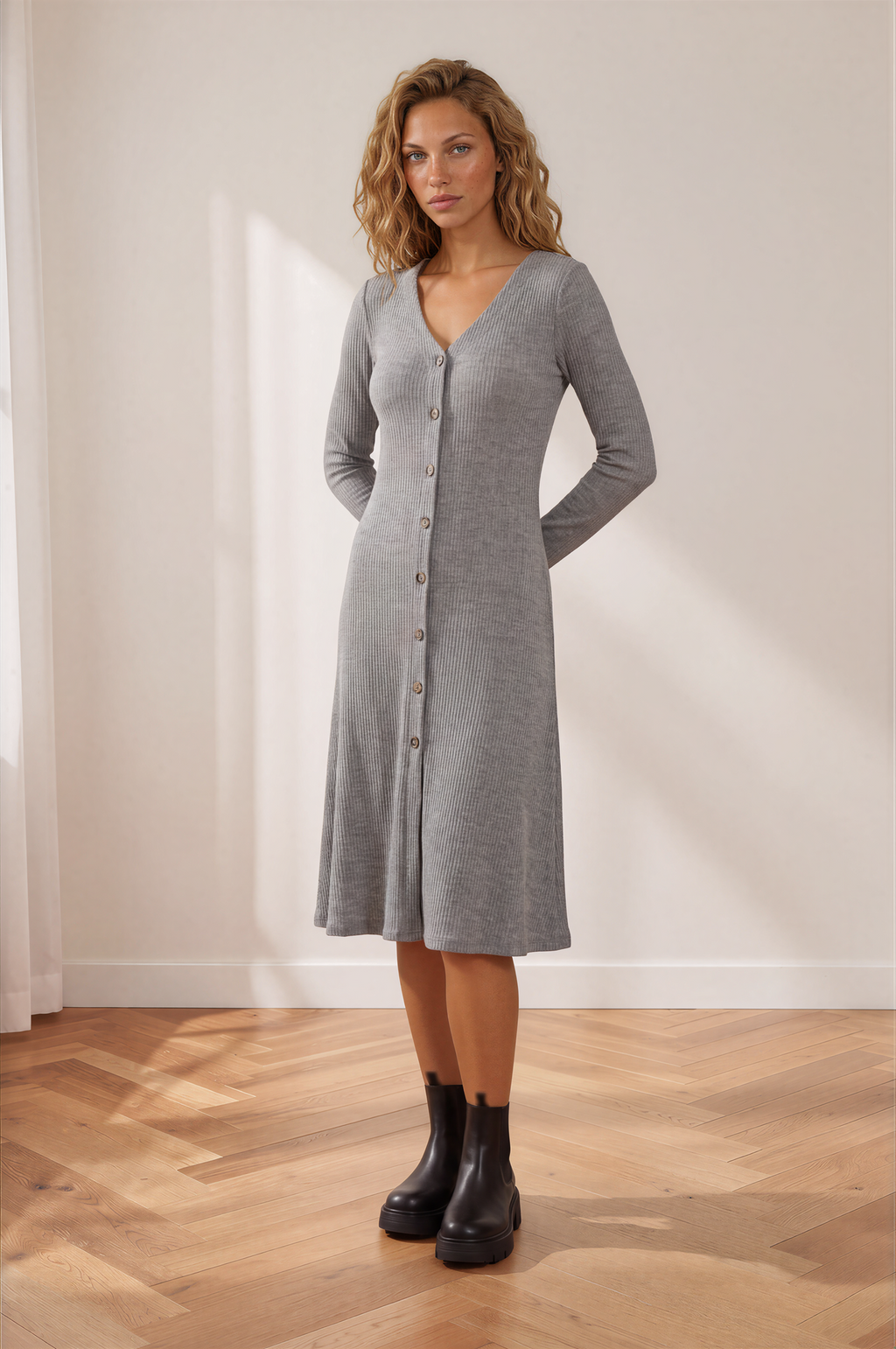 Norah Knit Midi Sweater Dress