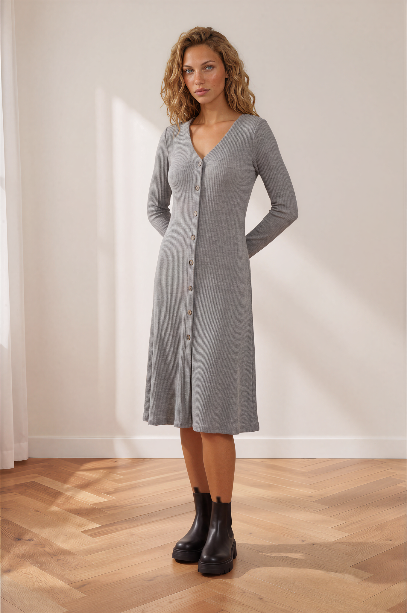 Norah Knit Midi Sweater Dress