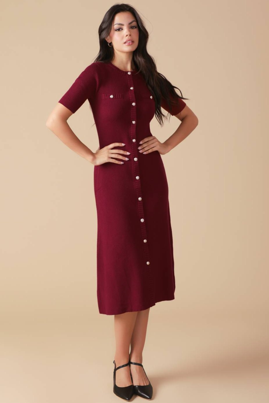 Nori Sweater Knit Midi Dress
