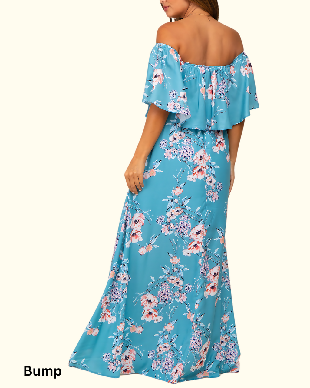 Alicia Floral Off-Shoulder Maxi Dress w/ Side Slit