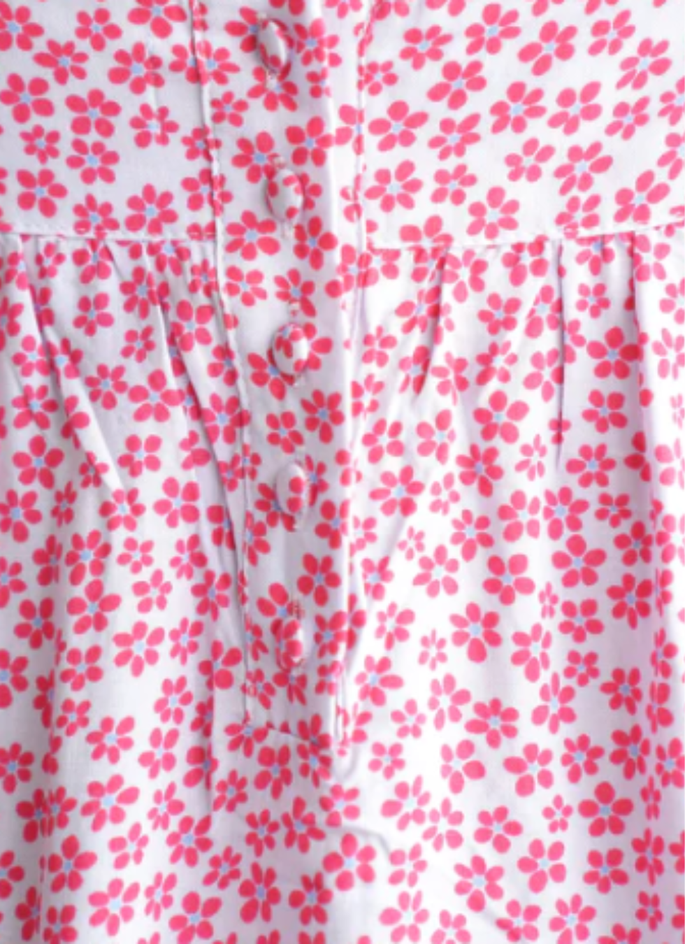 Pink Ditsy Floral Ruffle Sleeve Mini Dress