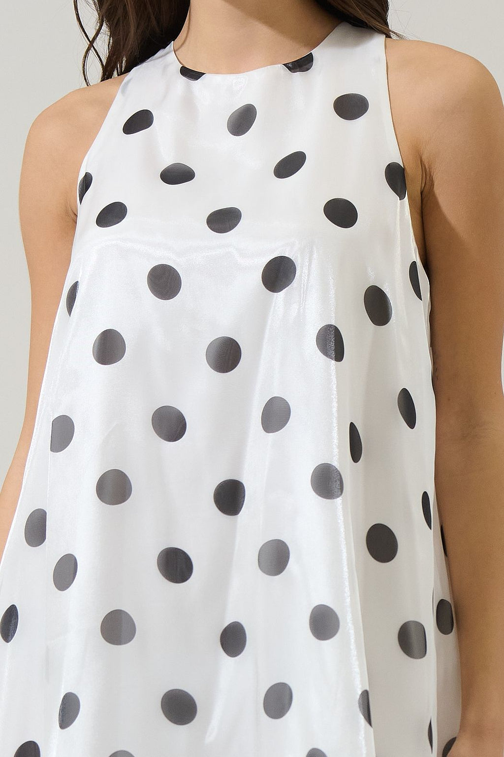 Randal Polka Dot Organza Mini Dress