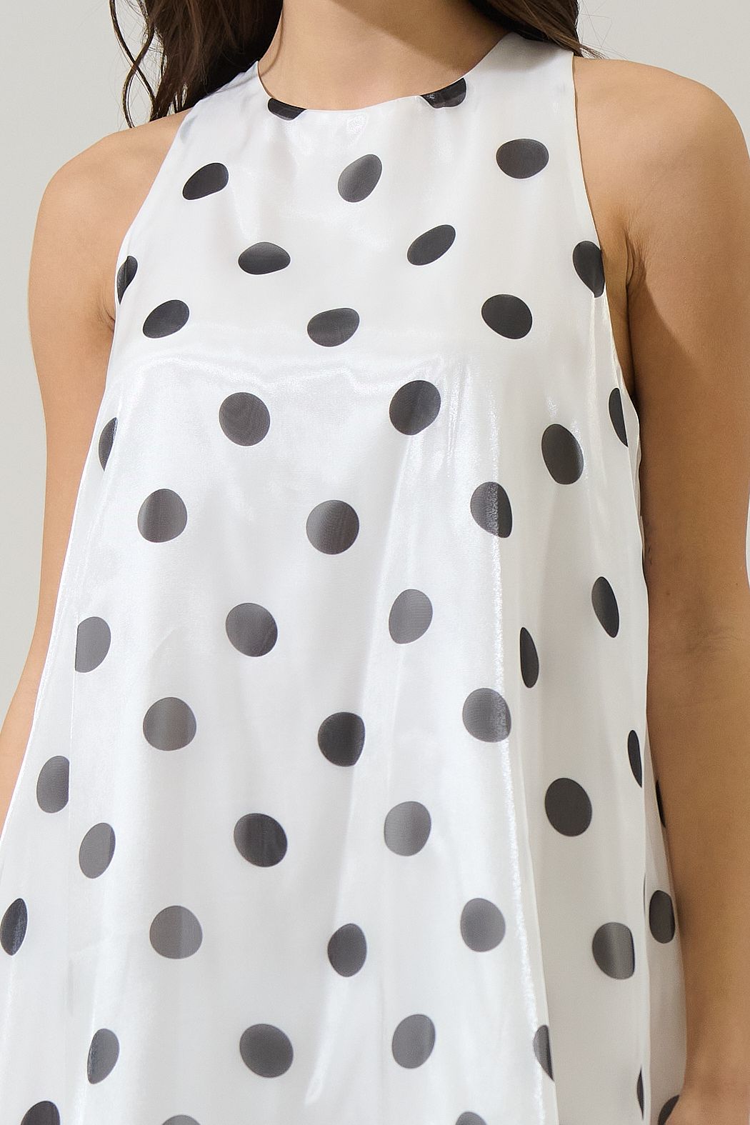 Randal Polka Dot Organza Mini Dress