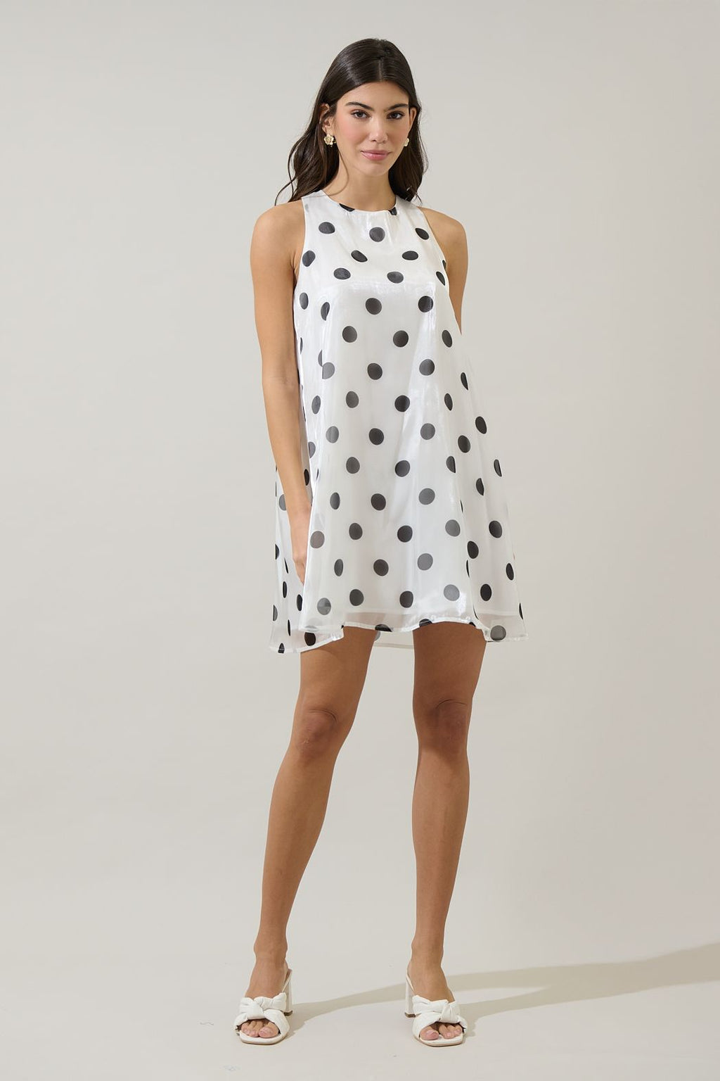 Randal Polka Dot Organza Mini Dress