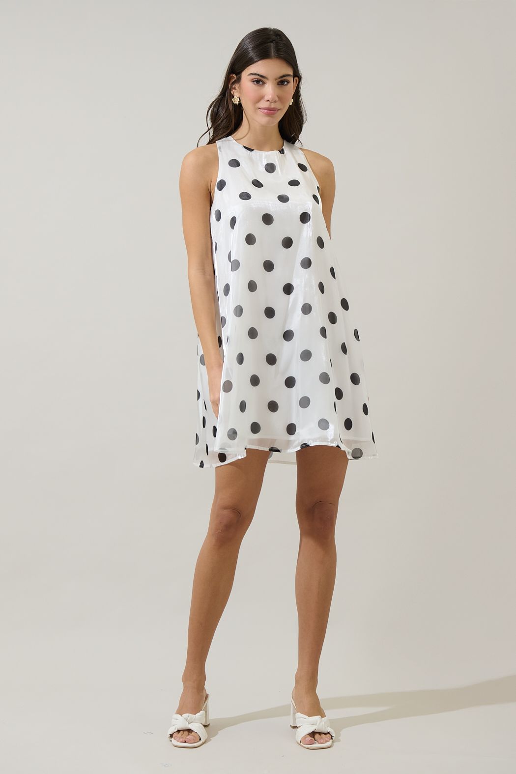 Randal Polka Dot Organza Mini Dress