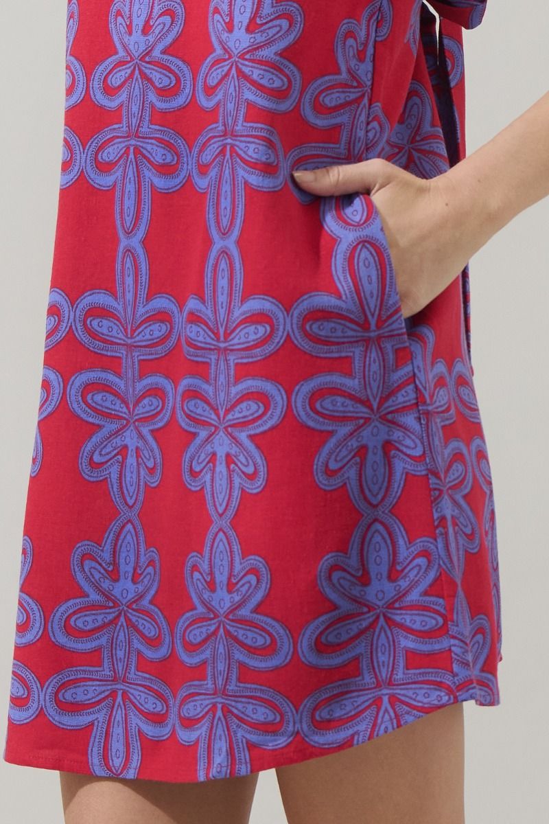 Rory Abstract Halter Mini Dress